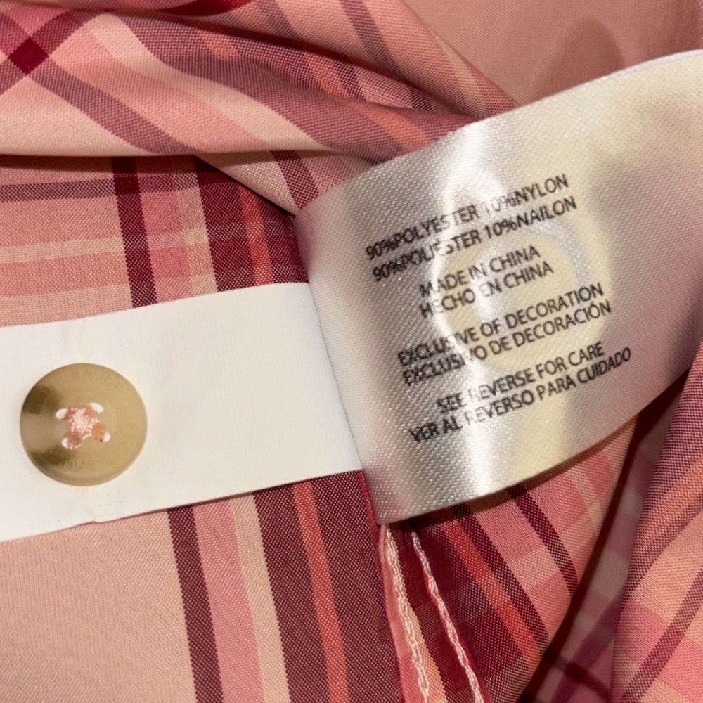 Eddie Bauer Ladies Short Sleeve Adventure Top XL Peach Starling Plaid - Picture 7 of 13